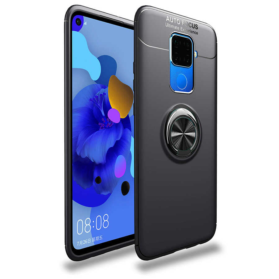 Huawei Mate 30 Lite Kılıf Zore Ravel Silikon Kılıf - Siyah