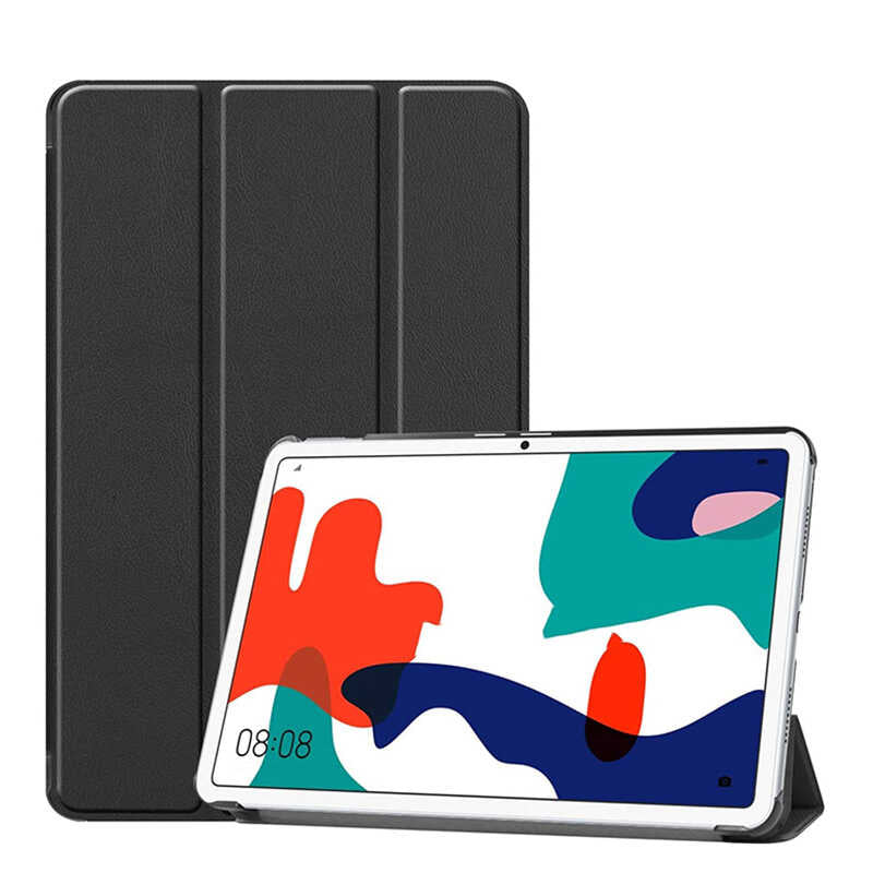 Huawei MatePad 10.4 Zore Smart Cover Standlı 1-1 Kılıf - Siyah