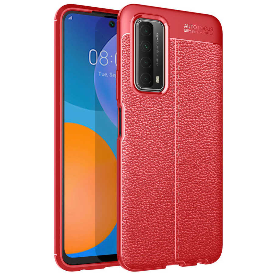 Huawei P Smart 2021 Kılıf Zore Niss Silikon Kılıf - Kırmızı