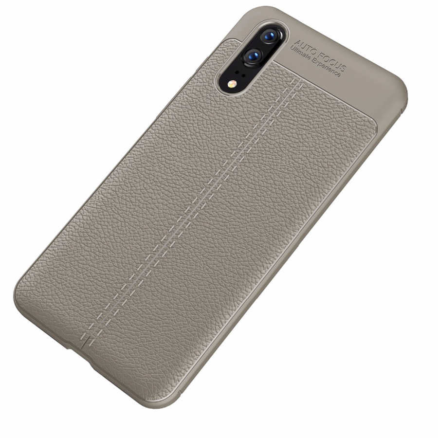 Huawei P20 Kılıf Zore Niss Silikon Kılıf - Gri