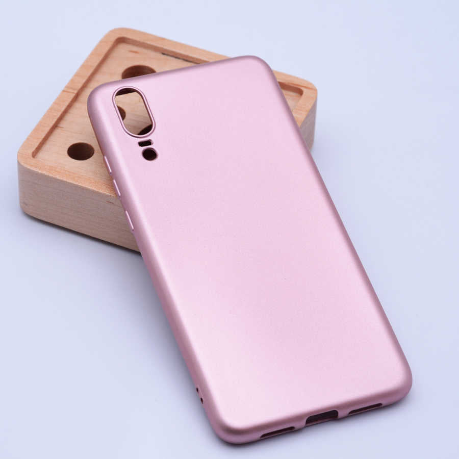 Huawei P20 Kılıf Zore Premier Silikon Kılıf - Rose Gold