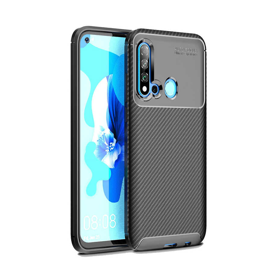 Huawei P20 Lite 2019 Kılıf Zore Negro Silikon Kılıf - Siyah