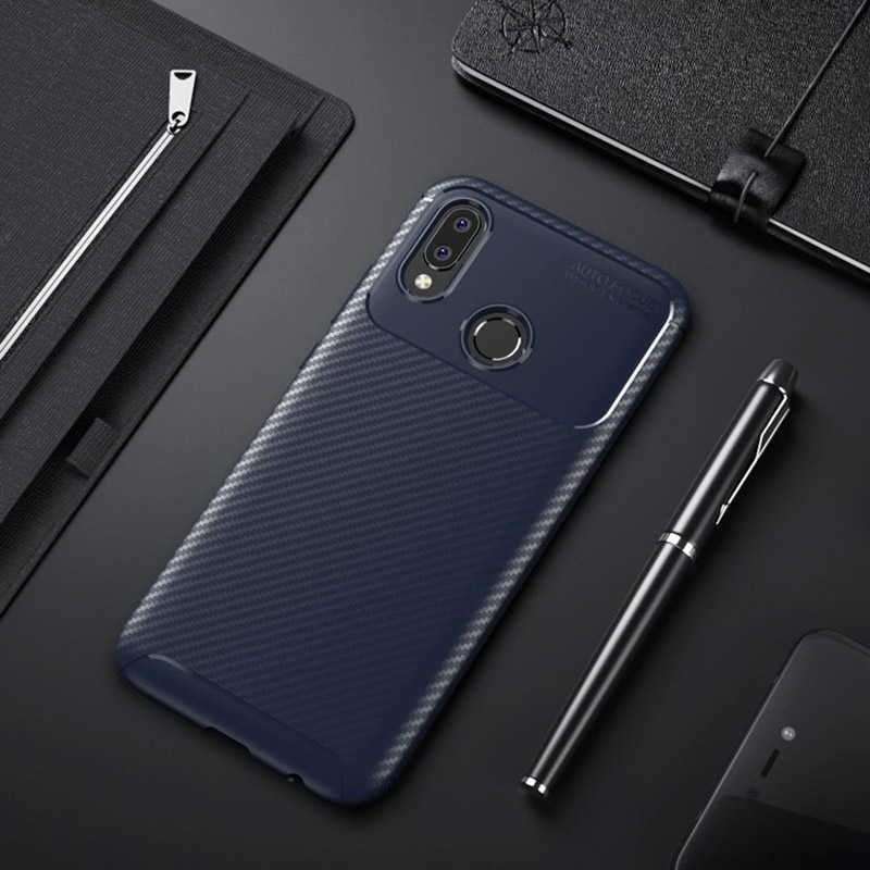 Huawei P20 Lite Kılıf Zore Negro Silikon Kılıf - Lacivert