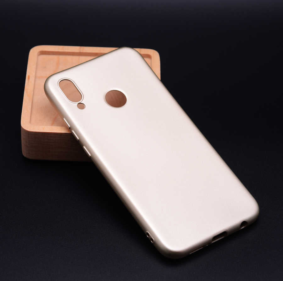 Huawei P20 Lite Kılıf Zore Premier Silikon Kılıf - Gold