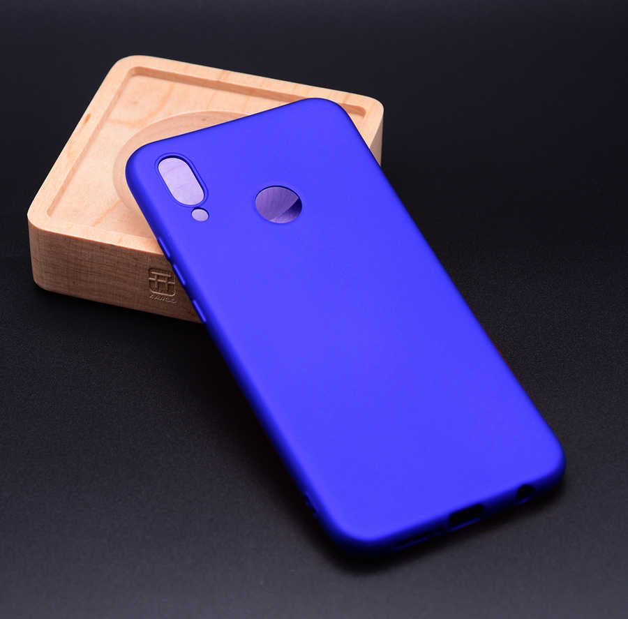 Huawei P20 Lite Kılıf Zore Premier Silikon Kılıf - Saks Mavi