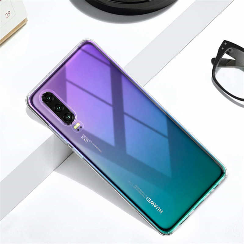 Huawei P30 Kılıf Zore Süper Silikon Kılıf - Renksiz