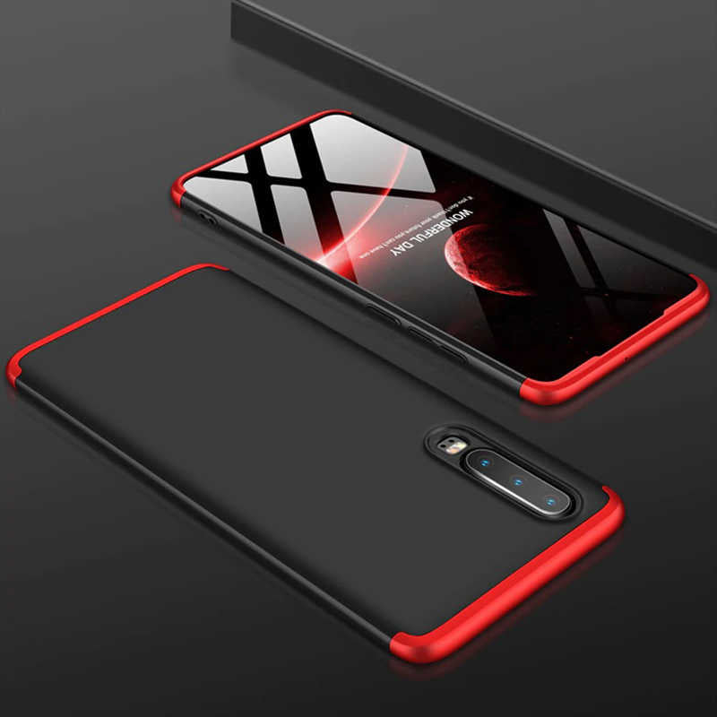 Huawei P30 Kılıf Zore Ays Kılıf - Siyah-Kırmızı