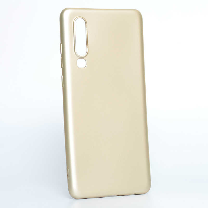 Huawei P30 Kılıf Zore Premier Silikon Kılıf - Gold