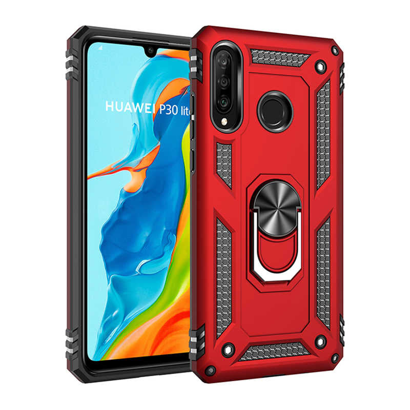 Huawei P30 Lite Kılıf Zore Vega Kılıf - Kırmızı