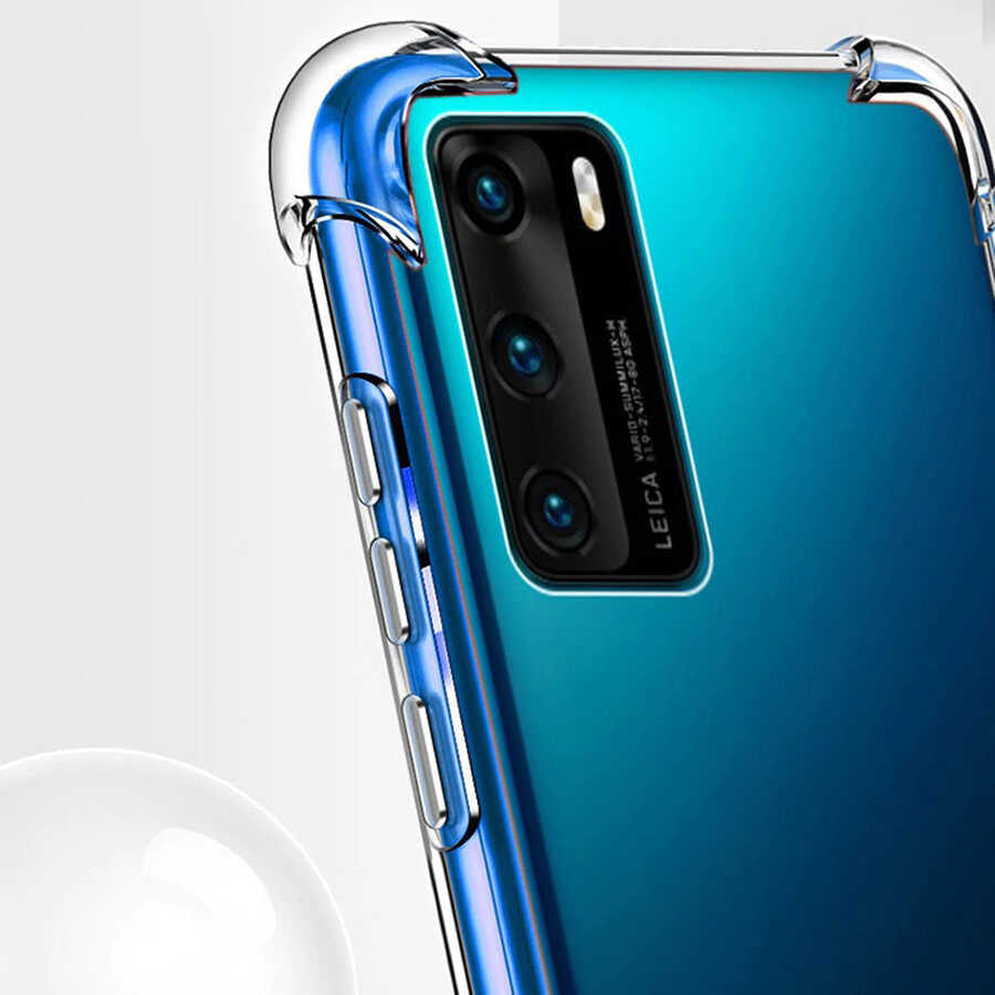 Huawei P40 Kılıf Zore Nitro Anti Shock Silikon - Renksiz