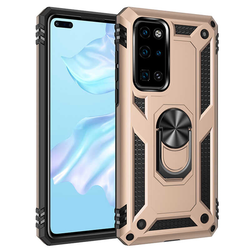 Huawei P40 Kılıf Zore Vega Kılıf - Gold