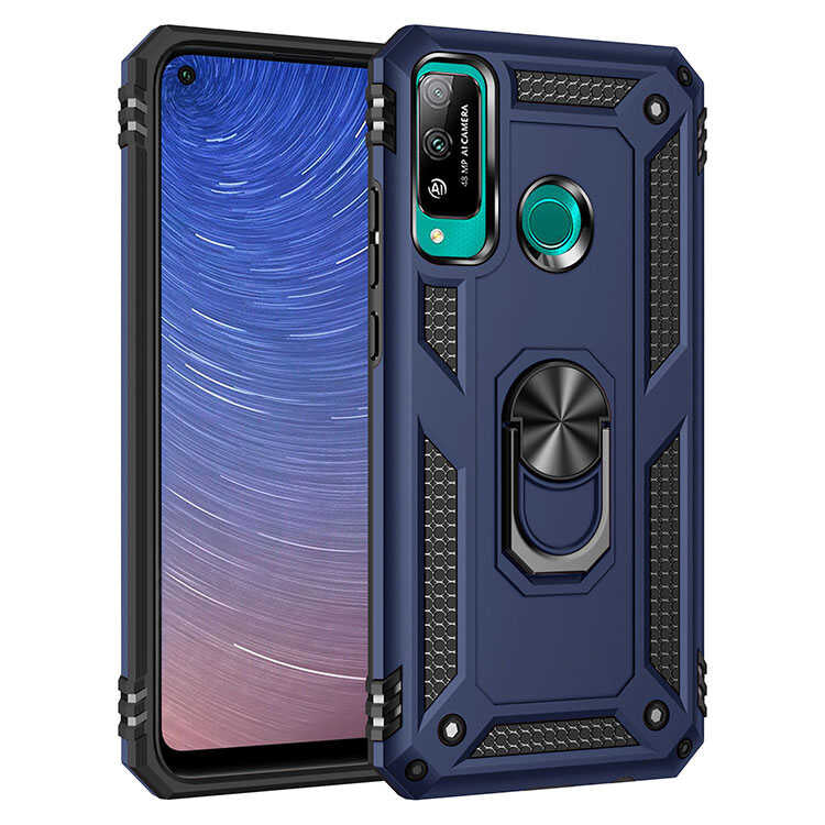 Huawei P40 Lite E Kılıf Zore Vega Kılıf - Mavi