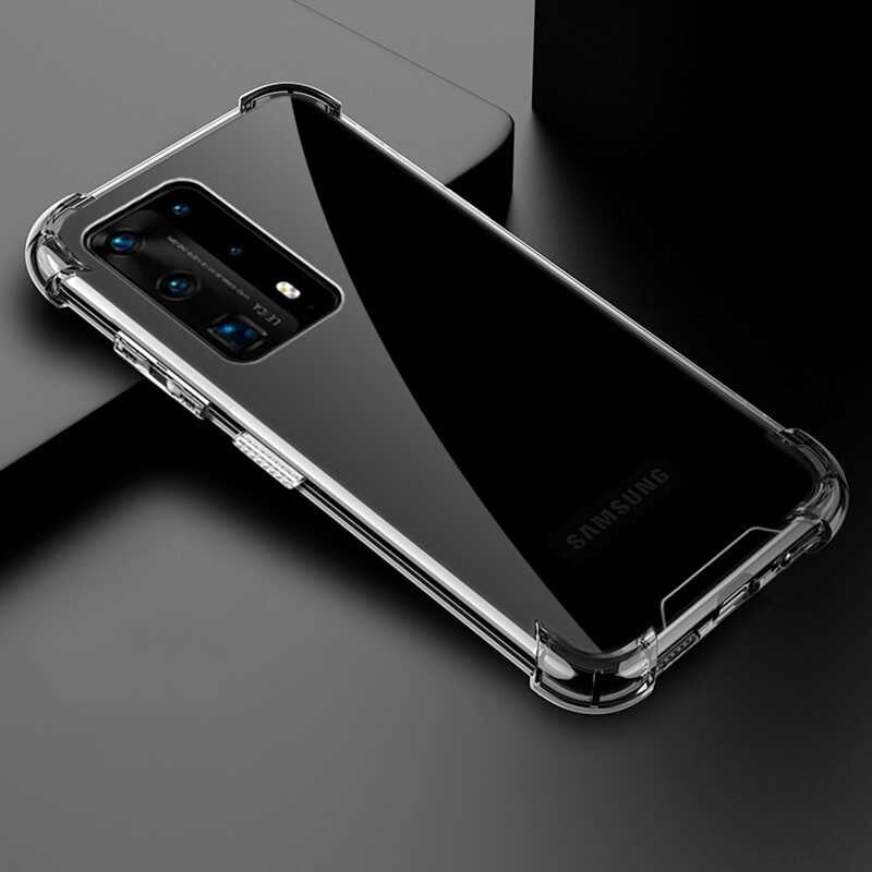 Huawei P40 Pro Kılıf Zore Nitro Anti Shock Silikon - Renksiz