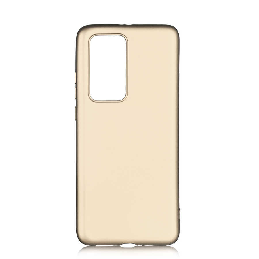 Huawei P40 Pro Kılıf Zore Premier Silikon Kılıf - Gold