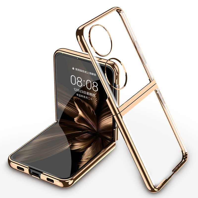 Huawei P50 Pocket Kılıf Zore Kıpta Kılıf - Gold