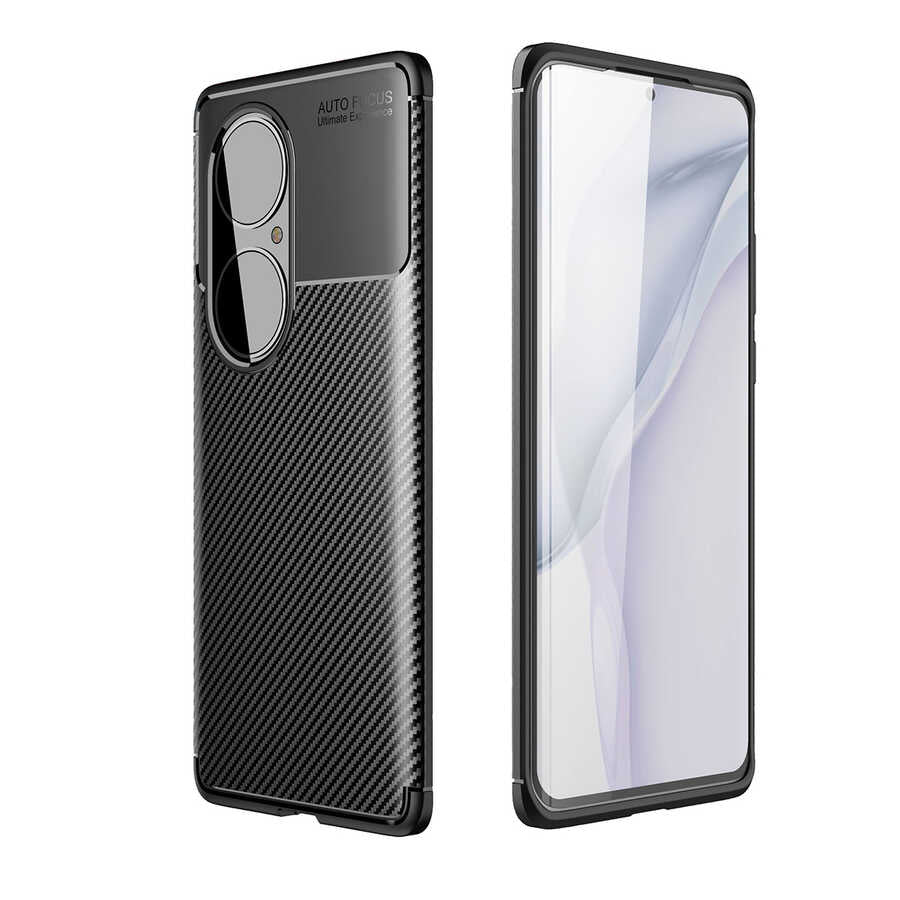 Huawei P50 Pro Kılıf Zore Negro Silikon Kılıf - Siyah