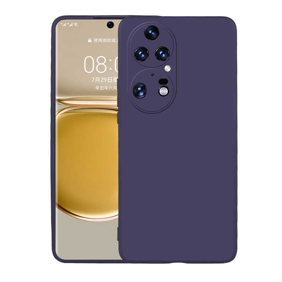 Huawei P50 Pro Kılıf Zore Premier Silikon Kılıf - Lacivert