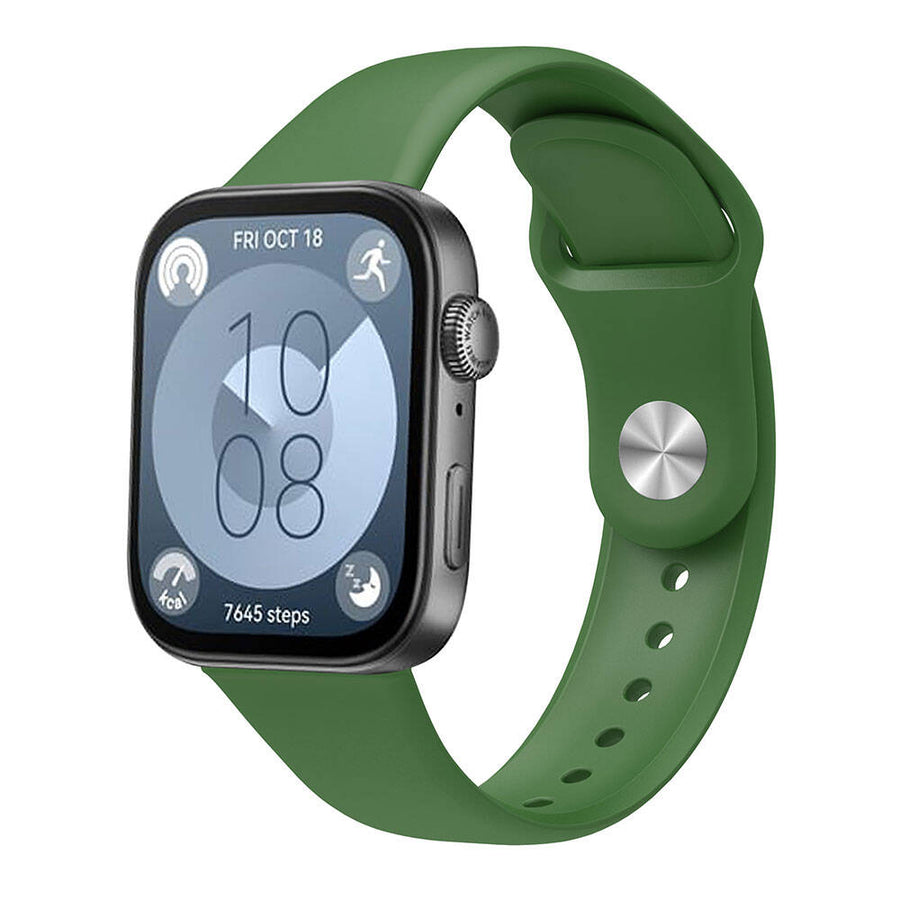 Huawei Watch Fit 3 KRD-11 22mm Silikon Kordon - Koyu Yeşil