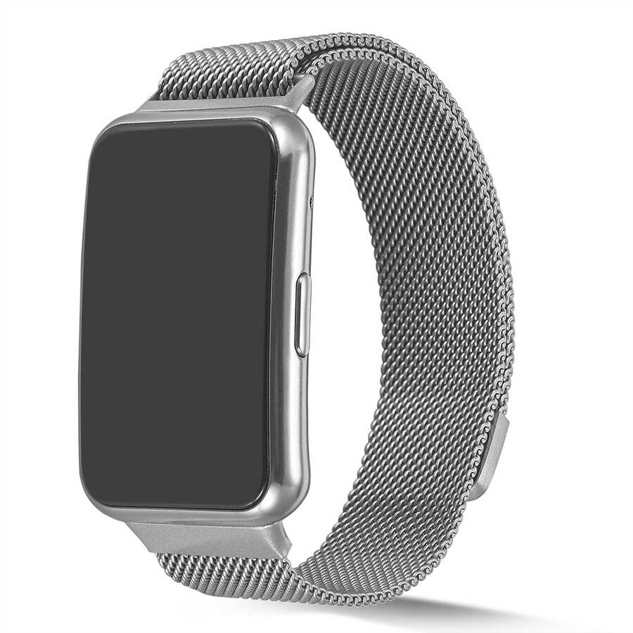 Huawei Watch Fit Zore KRD-01 Metal Kordon - Gümüş