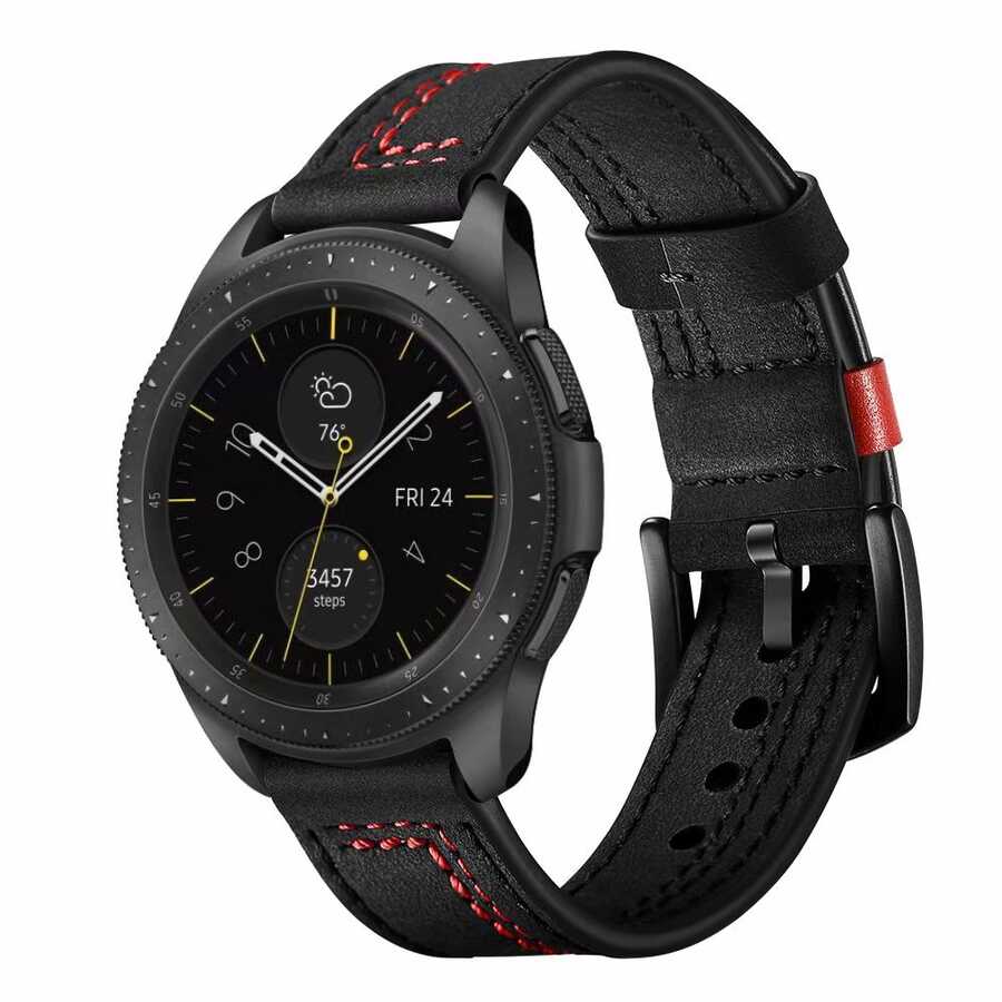 Huawei Watch GT 3 46mm KRD-19 Deri Kordon - Siyah