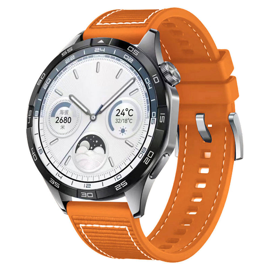 Huawei Watch GT 3 46mm Zore KRD-102 22mm Silikon Kordon - Turuncu