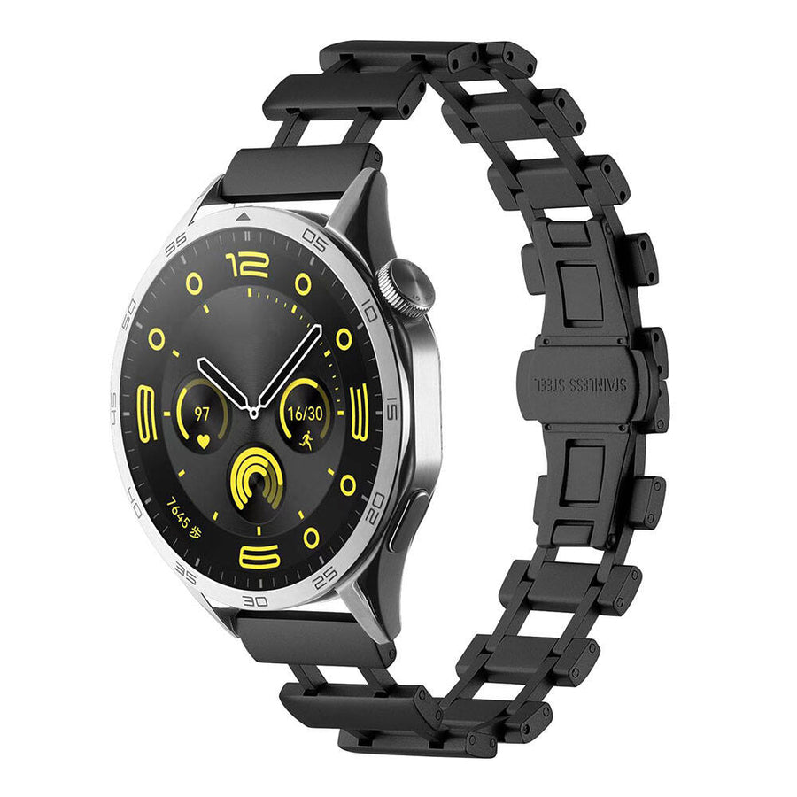 Huawei Watch GT 3 46mm Zore KRD-96 22mm Metal Kordon - Siyah
