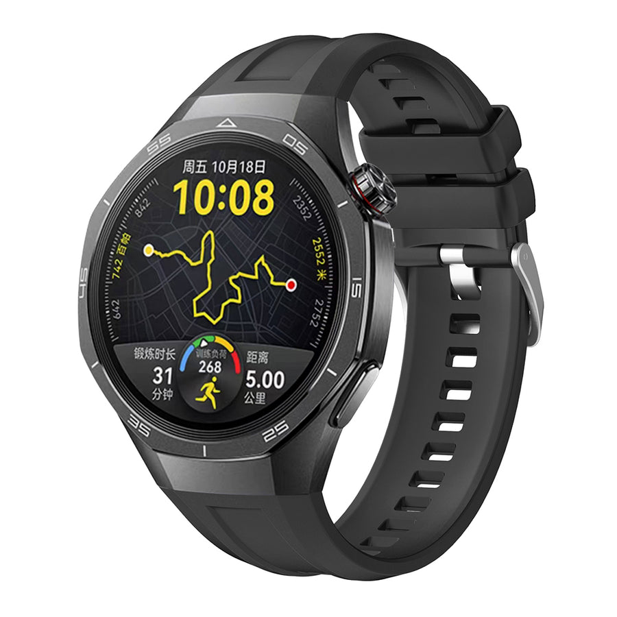 Huawei Watch GT 5 Pro 46mm Zore KRD-130 Silikon Kordon Strap Kayış - Siyah
