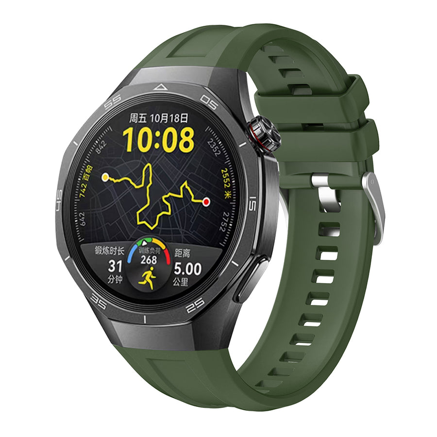 Huawei Watch GT 5 Pro 46mm Zore KRD-130 Silikon Kordon Strap Kayış - Yeşil