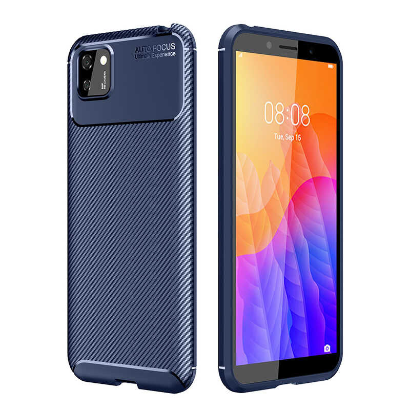 Huawei Y5P Kılıf Zore Negro Silikon Kılıf - Lacivert