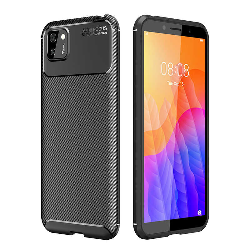 Huawei Y5P Kılıf Zore Negro Silikon Kılıf - Siyah