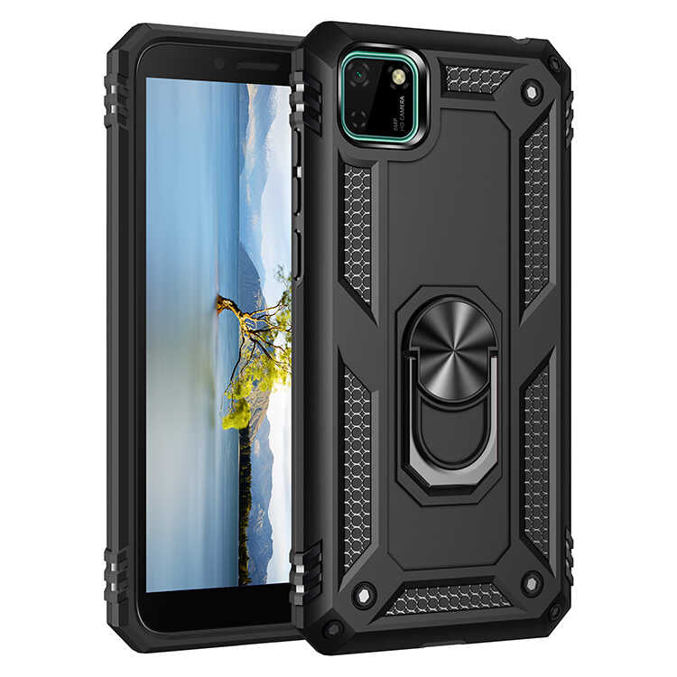 Huawei Y5P Kılıf Zore Vega Kılıf - Siyah