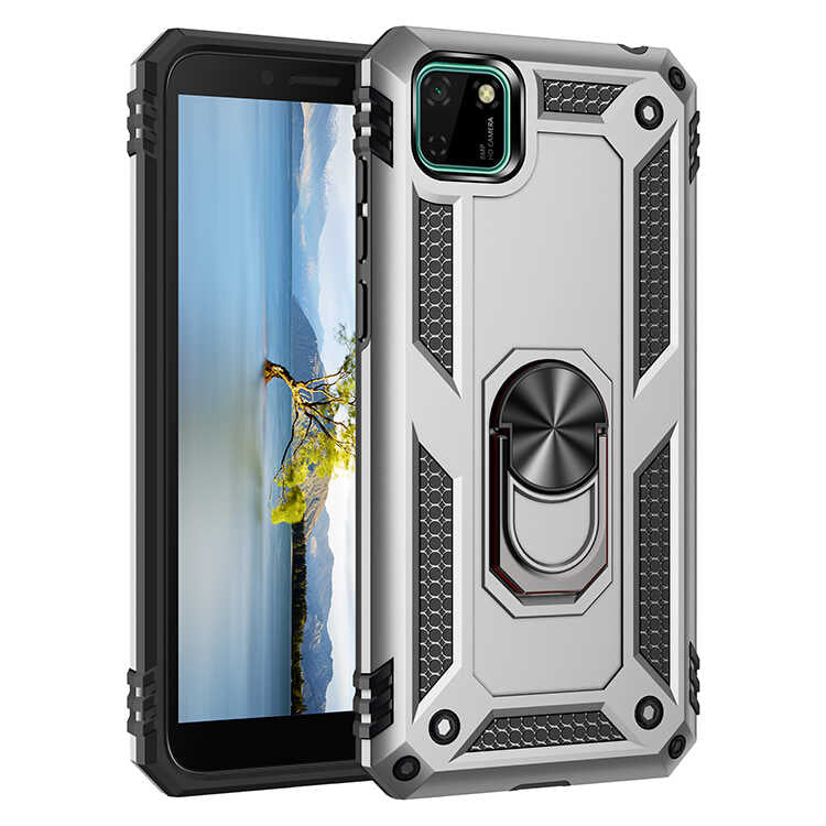 Huawei Y5P Kılıf Zore Vega Kılıf - Gri