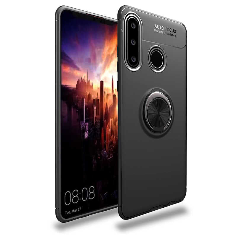 Huawei Y6P Kılıf Zore Ravel Silikon Kılıf - Siyah