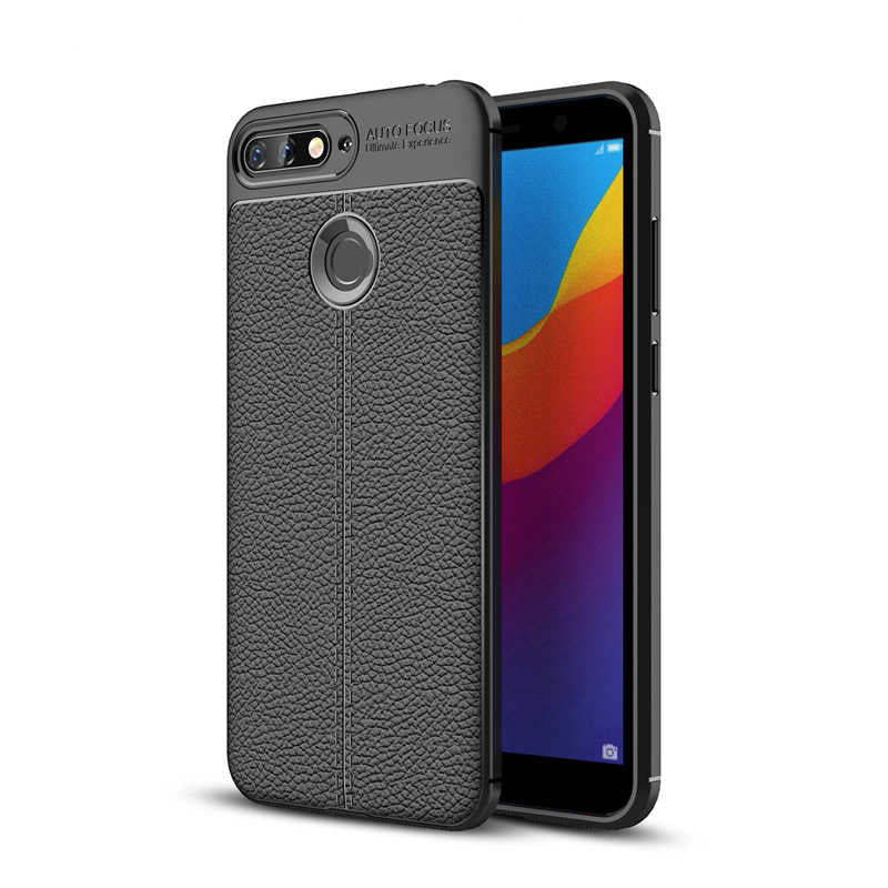 Huawei Y7 2018 Kılıf Zore Niss Silikon Kılıf - Siyah