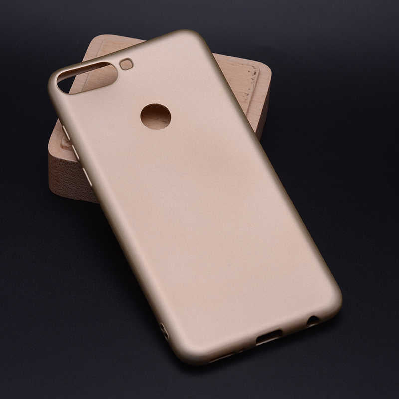 Huawei Y7 2018 Kılıf Zore Premier Silikon Kılıf - Gold
