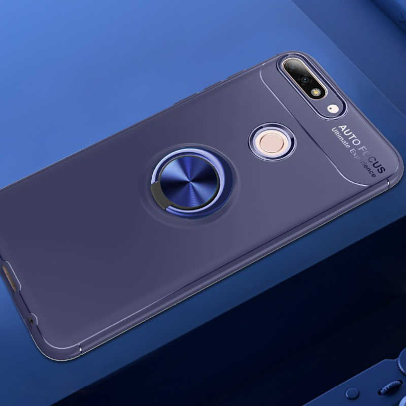 Huawei Y7 2018 Kılıf Zore Ravel Silikon Kılıf - Mavi