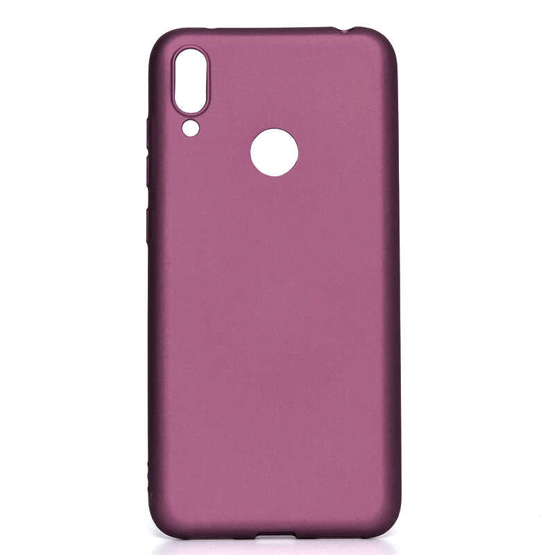 Huawei Y7 Prime 2019 Kılıf Zore Premier Silikon Kılıf - Mürdüm