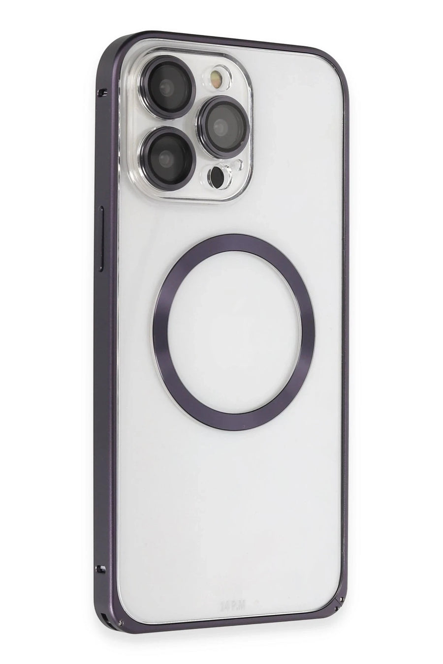 Joko Apple iPhone 14 Pro Kılıf Metal Bumper Magneticsafe Kapak - Derin Mor