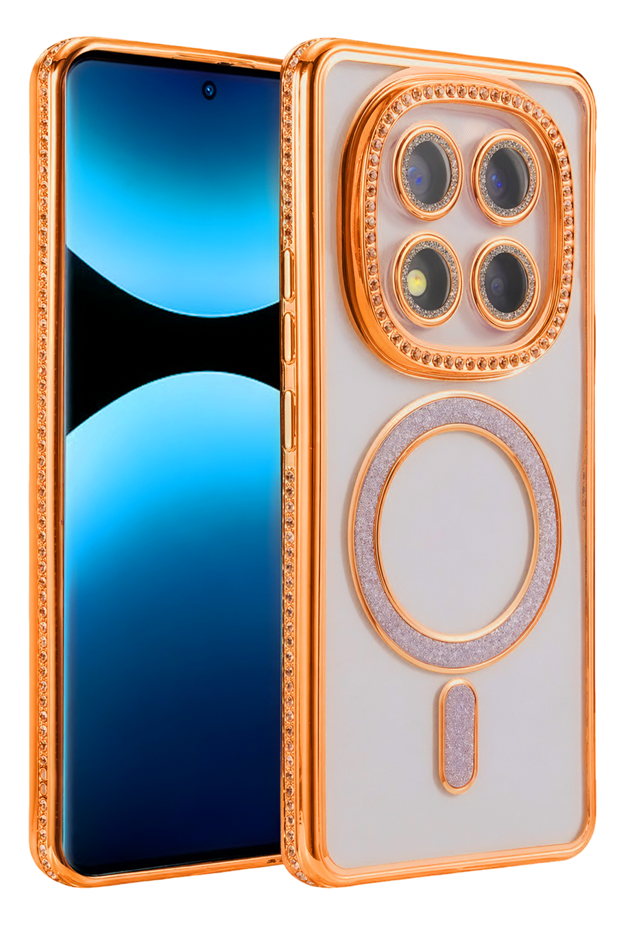 Newface Xiaomi Redmi Note 15 Pro 4G Joke Simli Magneticsafe Kılıf - Turuncu