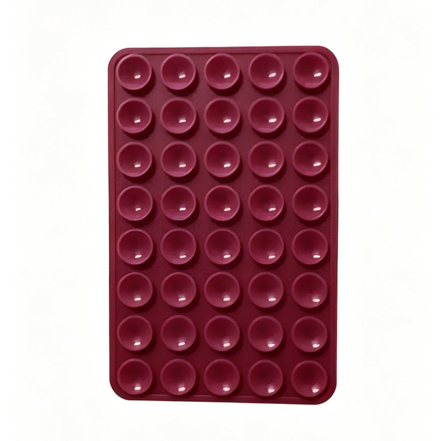 Kare Öpücüklü 03 Çift Taraflı Silikon Tutucu 5,50cm x 8cm - Mürdüm