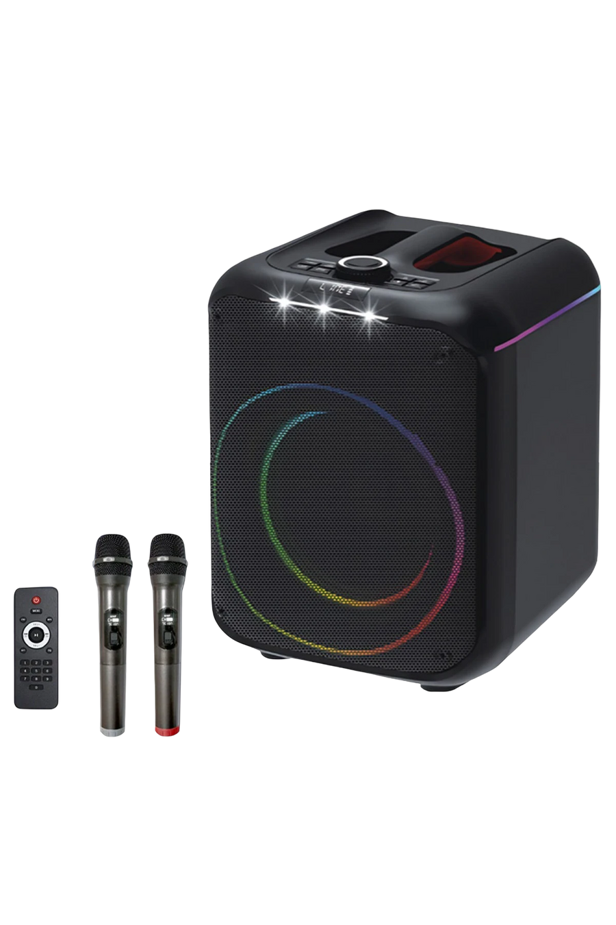 Konfulon F39 25W Sürücülü RGB Işıklı 2 Adet Mikrofonlu Bluetooth 5.3 Kablosuz Hoparlör – Siyah