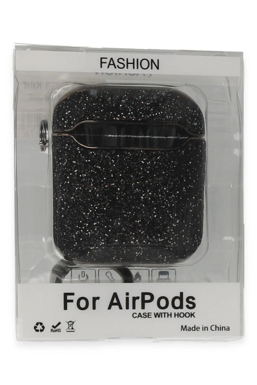 Newface Apple Airpods 2 (2.nesil) Spell Simli Kılıf - Siyah