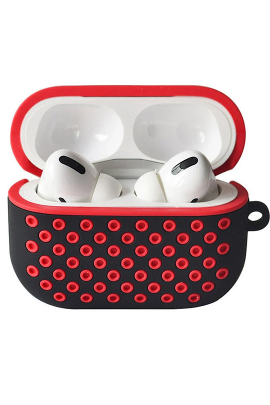 Newface Apple Airpods Pro 2 (2.nesil) Spor Delikli Kılıf - Siyah-Kırmızı