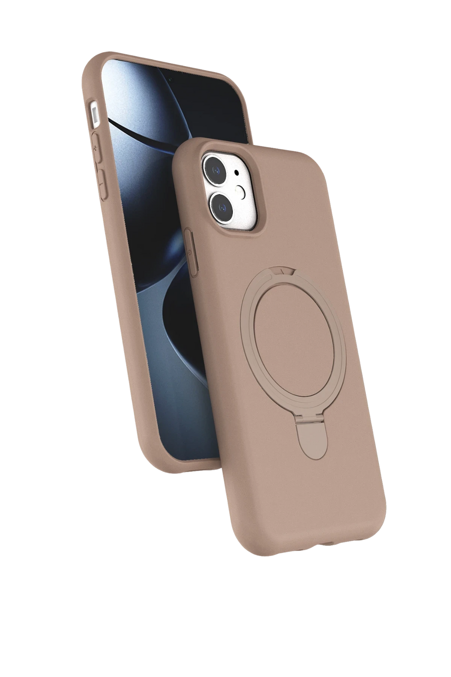 Newface Apple iPhone 11 Regal Magsafe Standlı Kapak - Çöl Titanyum