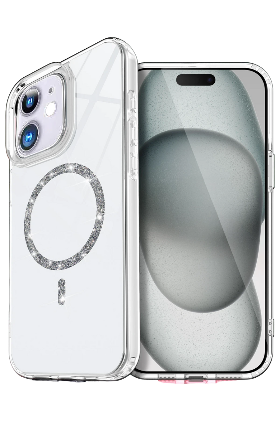 Newface Apple iPhone 12 Live Diamond Magsafe Kapak - Şeffaf