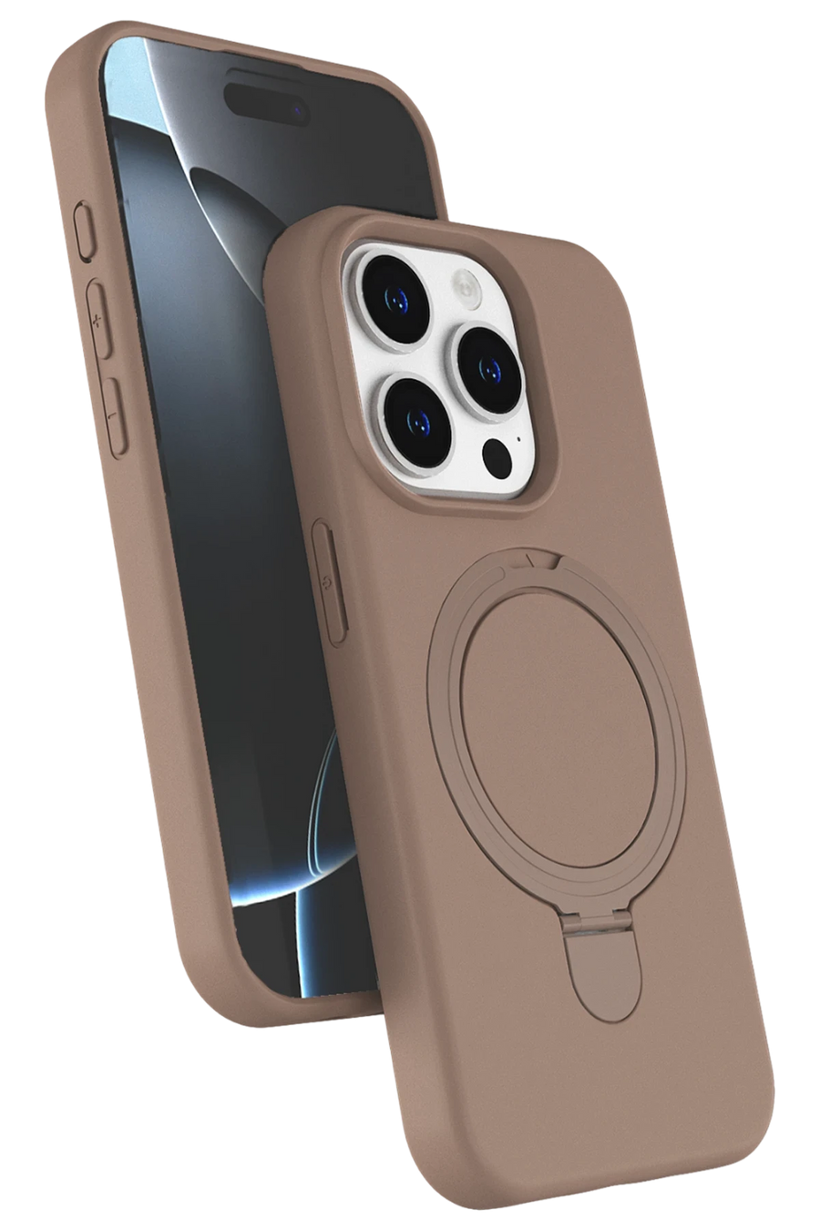 Newface Apple iPhone 14 Pro Max Regal Magsafe Standlı Kapak - Çöl Titanyum