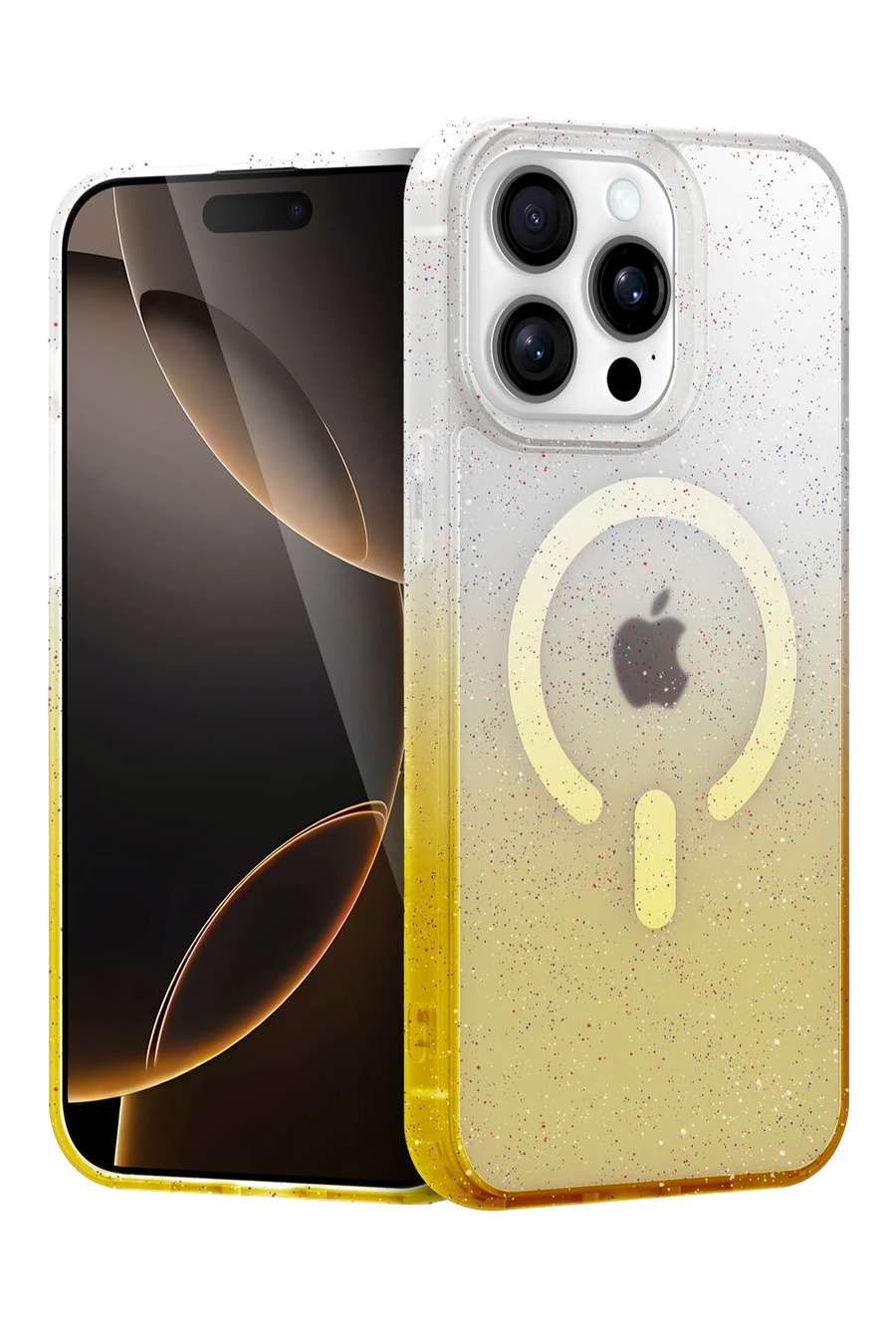 Newface Apple iPhone 14 Pro Pummel Shiny Magsafe Kapak - Gold