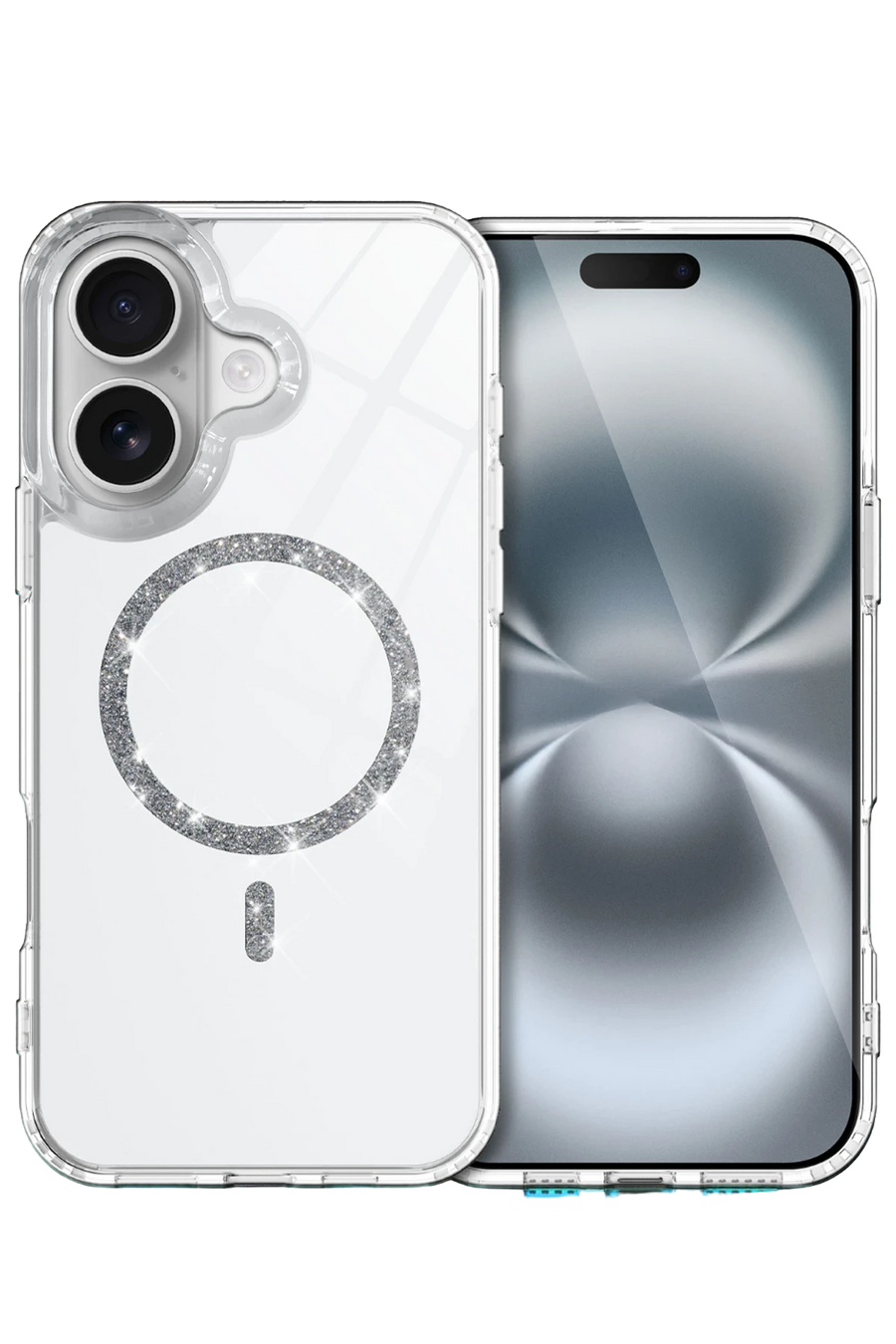 Newface Apple iPhone 16 Plus Live Diamond Magsafe Kapak - Şeffaf