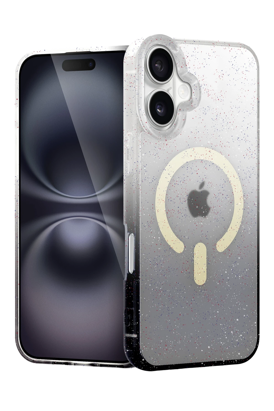 Newface Apple iPhone 16 Plus Pummel Shiny Magsafe Kapak - Siyah