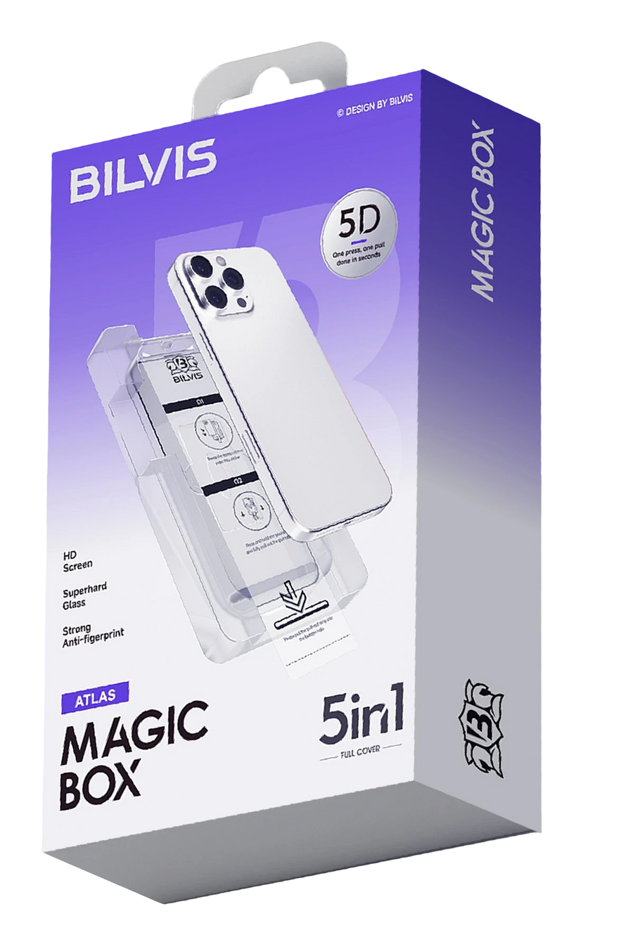 Newface Apple iPhone 16 Pro Max Bilvis 5in1 3D Magic Cam Ekran Koruyucu - Siyah